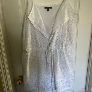 Plus size white Romper